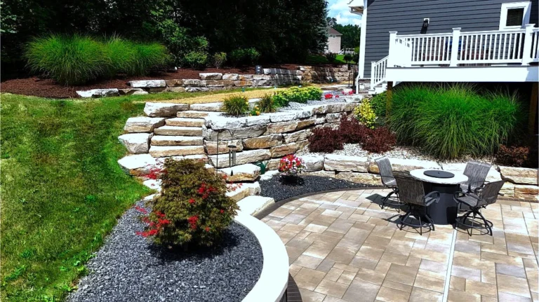 Hardscape Paver Limestone Stairs-Dig2Swim