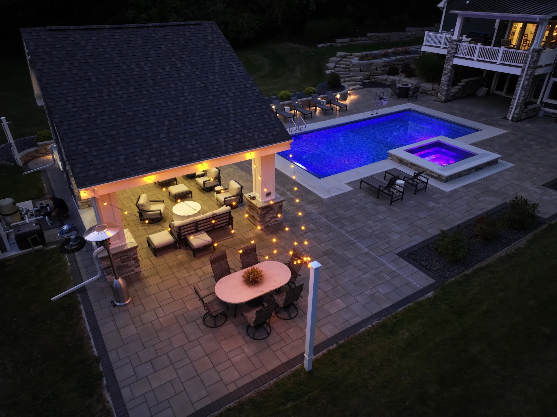 Sunset Fenton Dig2Swim Pool Spa and Pavilion Project-10